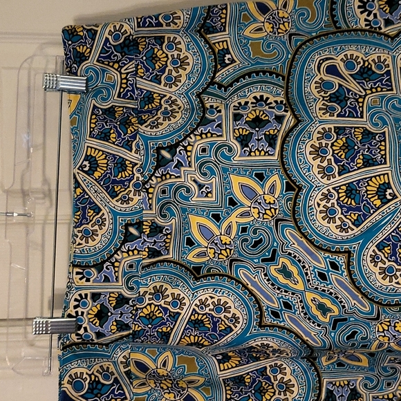 Blue & yellow mandala *east5th stretchy pencil Print Skirt - Picture 3 of 10